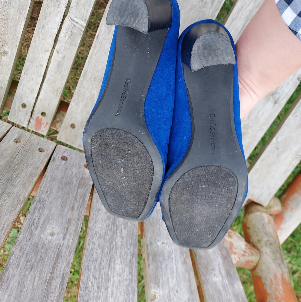 Croft & Barrow Women's Square Toe Blue Heels. - Picture 8 of 10